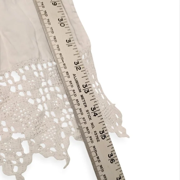 LACE APRON Long Cotton Vintage 1940 Domestic Homemaker Tie Waist Maxi - Picture 3 of 8